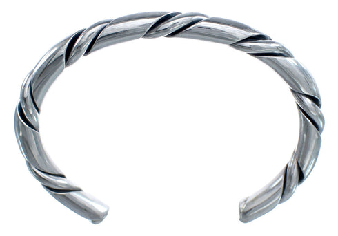 Native American Navajo Twisted Sterling Silver Cuff Bracelet JX123219